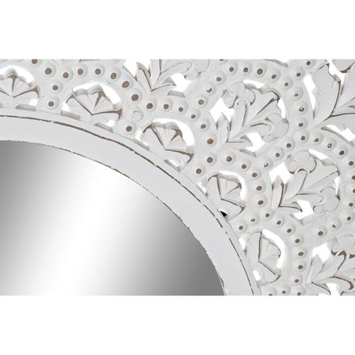 Miroir En Bois De Mango Blanc Décapé Et Décoratif