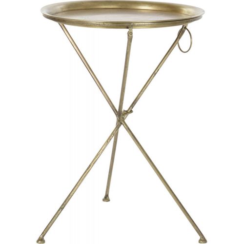 Table D'appoint Design Dorée Et Élégante En Laiton