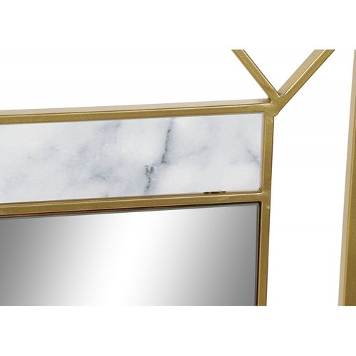 Miroir Élégance Dorée Et Finition Marbrée Chic