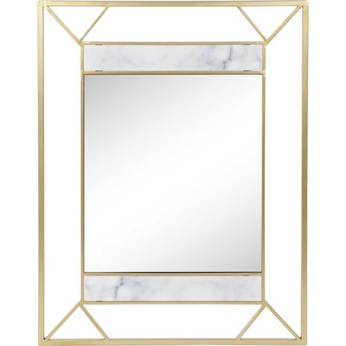 Miroir Élégance Dorée Et Finition Marbrée Chic