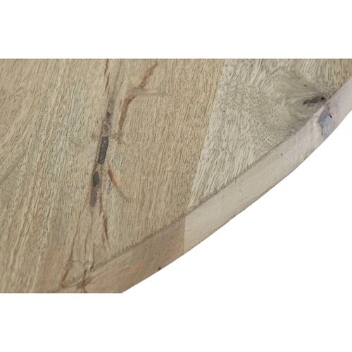 Table Salon Élégante Bois Et Métal Noir Design