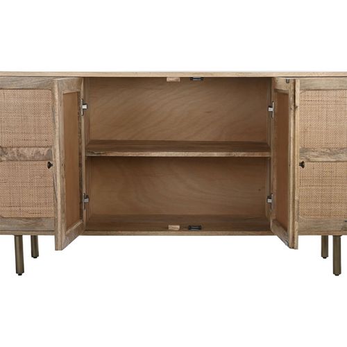 Buffet Chic En Rotin Et Mango Pour Intérieur Élégant