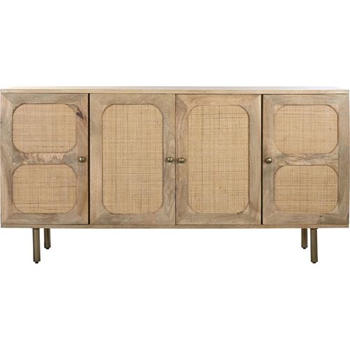 Buffet Chic En Rotin Et Mango Pour Intérieur Élégant