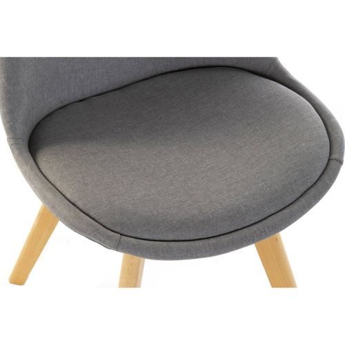 Chaise De Cuisine Élégante Blanche En Polyester Et Hêtre