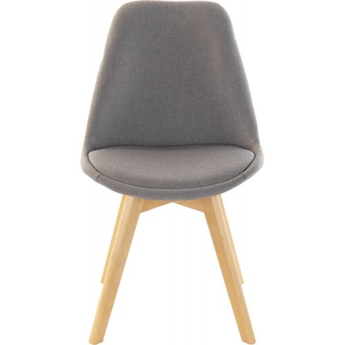 Chaise De Cuisine Élégante Blanche En Polyester Et Hêtre