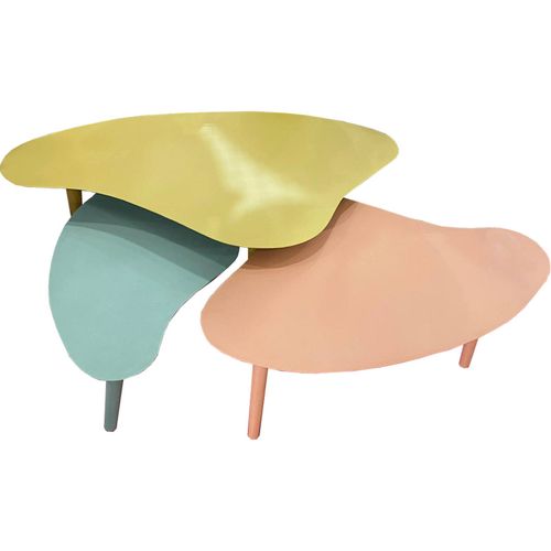 Table Basse Design En Fer Aux Tons Multicolores