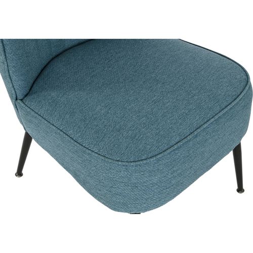 Fauteuil Style Élégant En Polyester Bleu