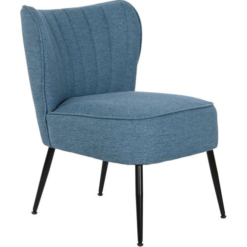 Fauteuil Style Élégant En Polyester Bleu