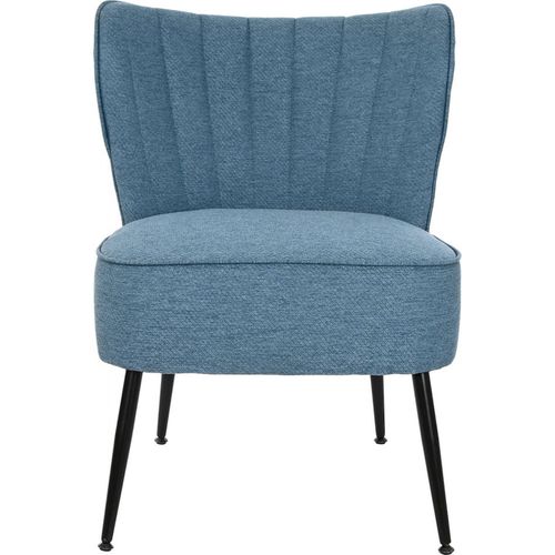 Fauteuil Style Élégant En Polyester Bleu