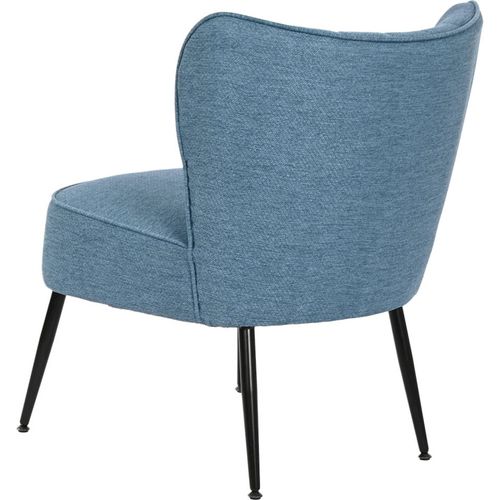 Fauteuil Style Élégant En Polyester Bleu