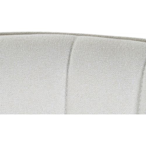 Fauteuil Élégance Moderne Polyester Beige Et Métal Noir