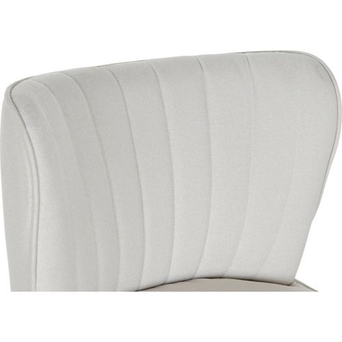 Fauteuil Élégance Moderne Polyester Beige Et Métal Noir