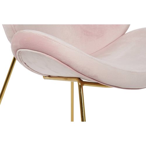 Chaise Cuisine Velours Rose Élégance Et Pieds Or