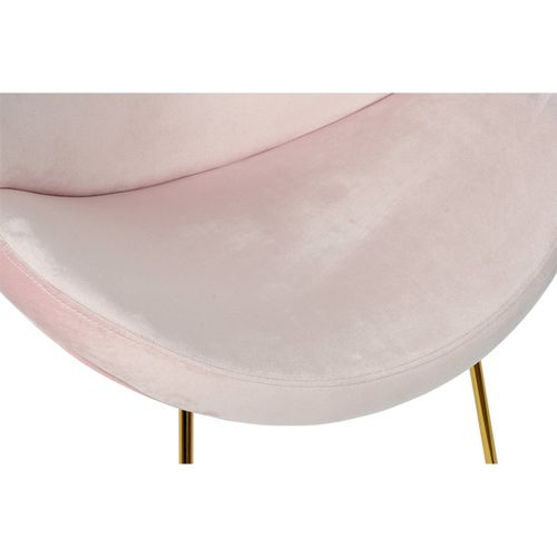 Chaise Cuisine Velours Rose Élégance Et Pieds Or