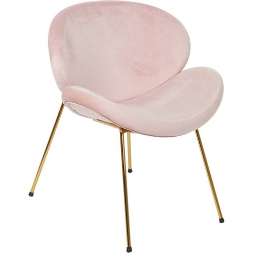 Chaise Cuisine Velours Rose Élégance Et Pieds Or