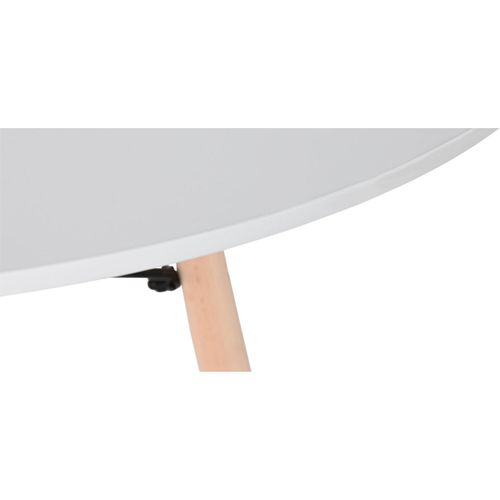 Table De Salon Élégante Ronde Blanche Design Scandinave