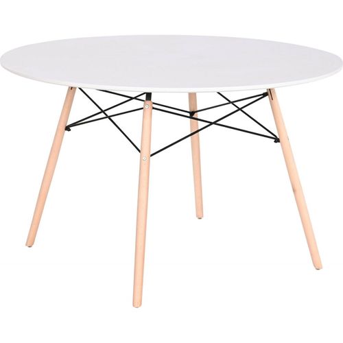 Table De Salon Élégante Ronde Blanche Design Scandinave
