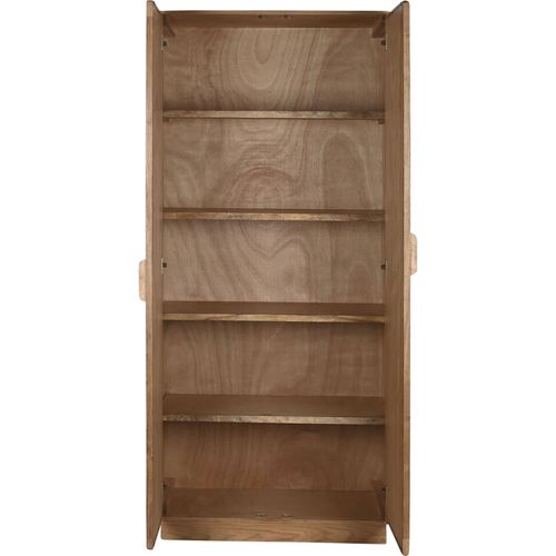 Armoire En Chêne Et Rotin Finition Élégante