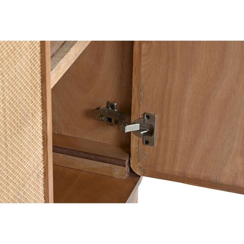 Armoire En Chêne Et Rotin Finition Élégante