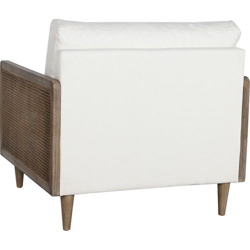 Fauteuil Élégant En Rotin Blanc Pour Salon Cosy