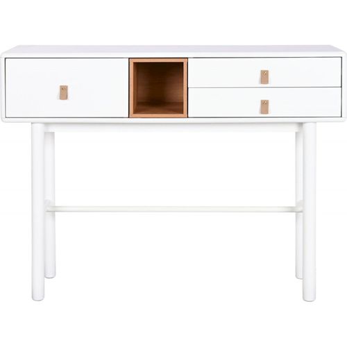 Console Élégante Blanc Naturel Pour Entrée Chic
