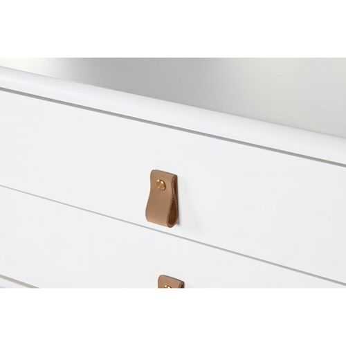 Console Élégante Blanc Naturel Pour Entrée Chic