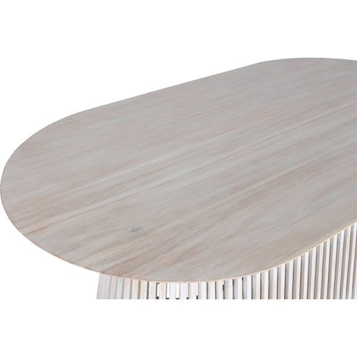 Table à Manger Ovale Style Épuré Blanche Meti