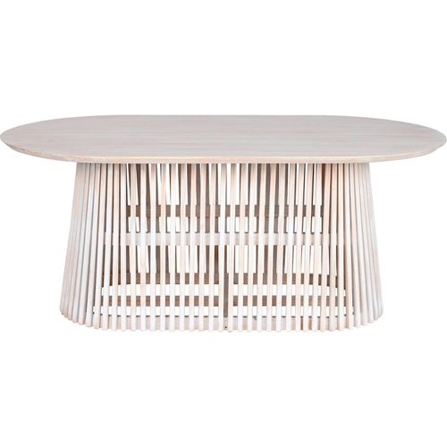 Table à Manger Ovale Style Épuré Blanche Meti