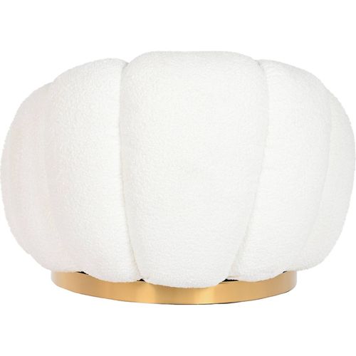 Fauteuil Élégant Pivotant Blanc Pour Salon Cozy