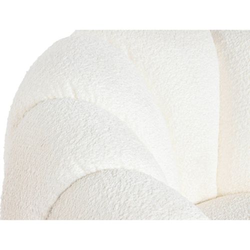 Fauteuil Élégant Pivotant Blanc Pour Salon Cozy