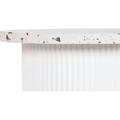 Table D'appoint Élégante Terrazzo Blanche Moderne