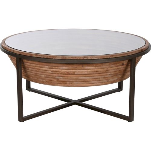 Table Basse Verre Et Bois Élégance Salon