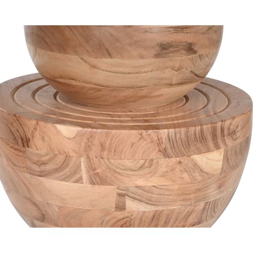 Table Salon Ronde Élégance En Acacia Brun