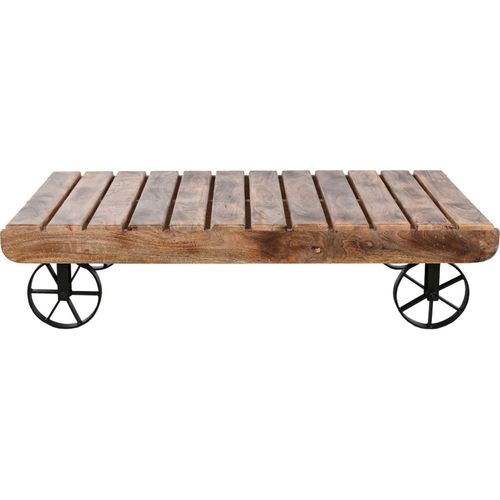 Table Basse Bois Et Métal Style Industriel Élégant