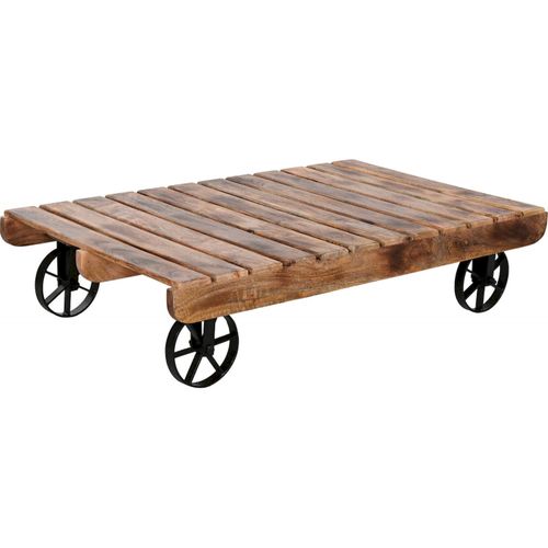 Table Basse Bois Et Métal Style Industriel Élégant