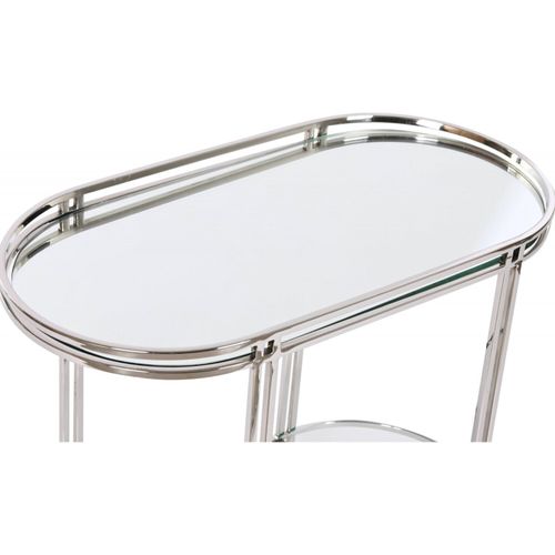 Table D'appoint Chic Et Design En Chrome Épuré