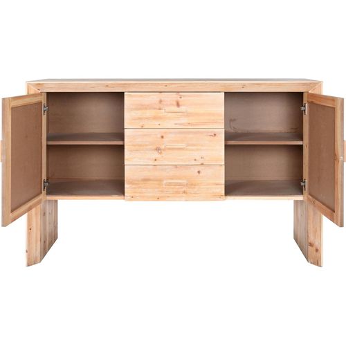 Buffet Bois Naturel Élégant Pour Salon Chic