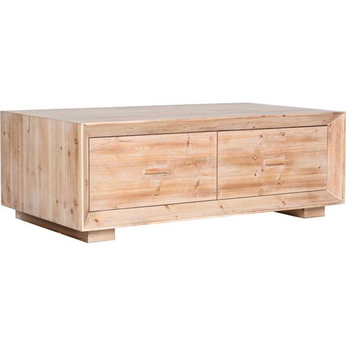 Table Basse Épicéa Naturel Pour Salon Élégant
