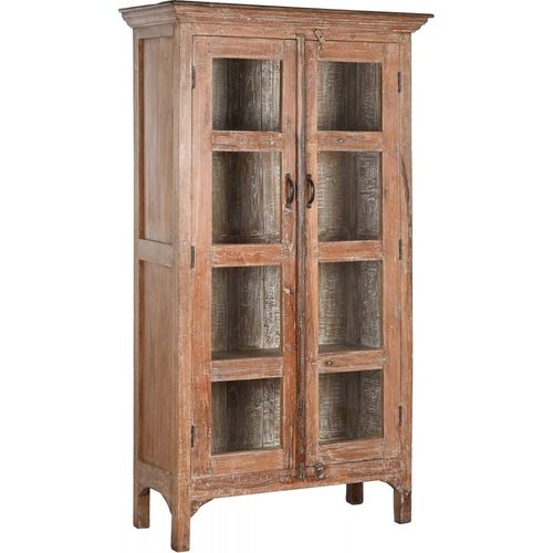 Vitrine Bois Blanc Vieilli Éco-choix Élégante