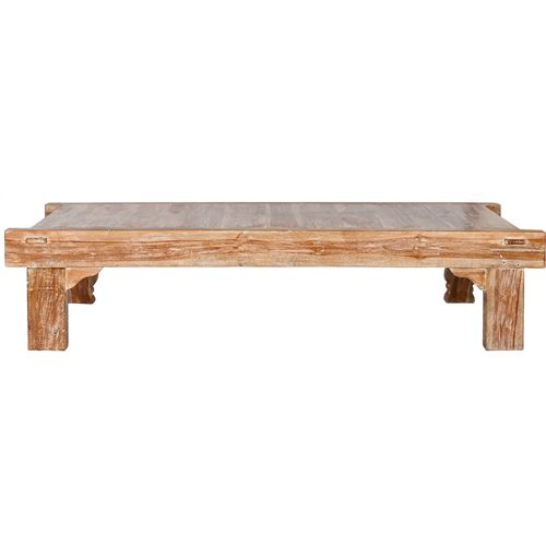 Table Basse Éco-chic En Bois Recyclé Finition Blanche