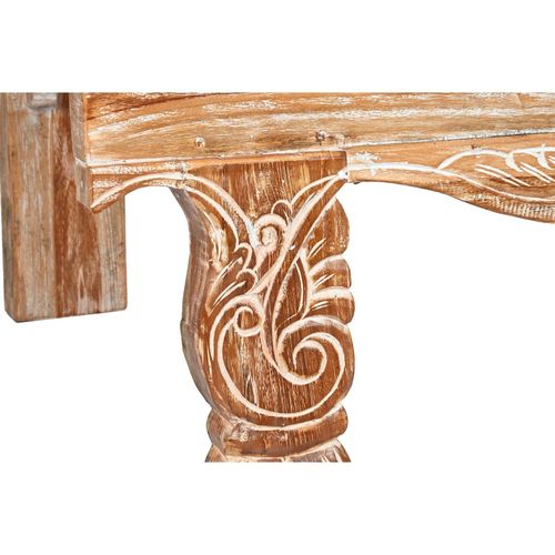 Table Basse Éco-chic En Bois Recyclé Finition Blanche