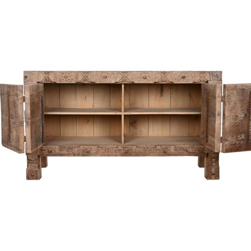 Buffet Élégant Bois Massif Pour Rangement Salon