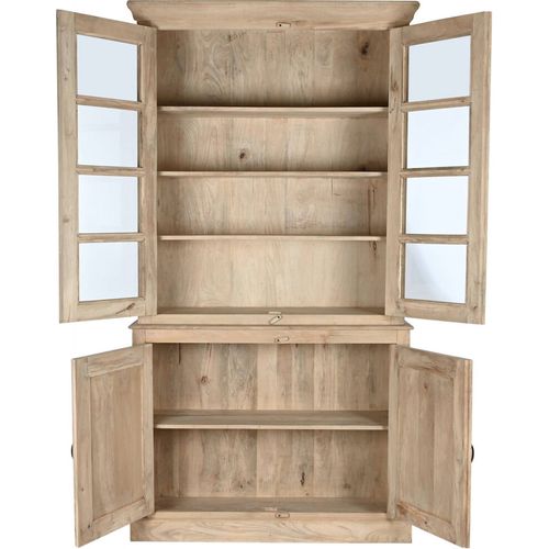 Vitrine Élégante Bois Et Verre Pour Salon Raffiné