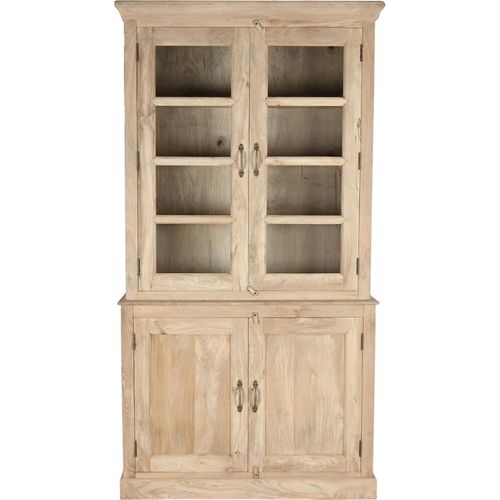 Vitrine Élégante Bois Et Verre Pour Salon Raffiné