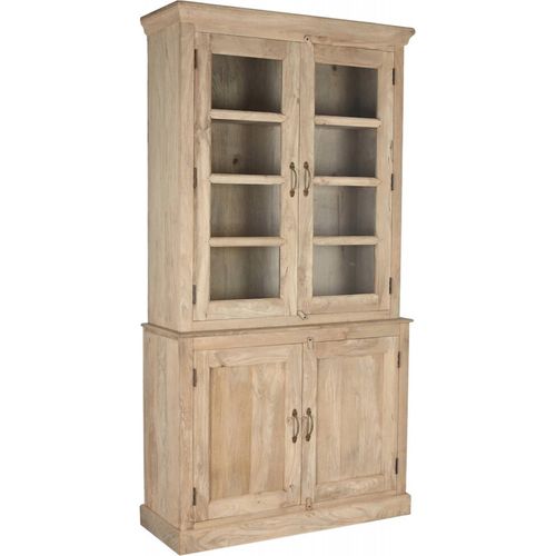 Vitrine Élégante Bois Et Verre Pour Salon Raffiné