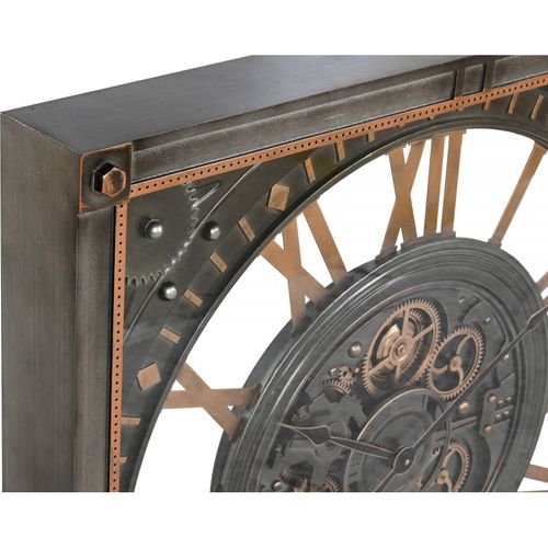 Horloge Murale Élégance Fer Et Verre Argenté