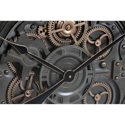 Horloge Murale Élégance Fer Et Verre Argenté