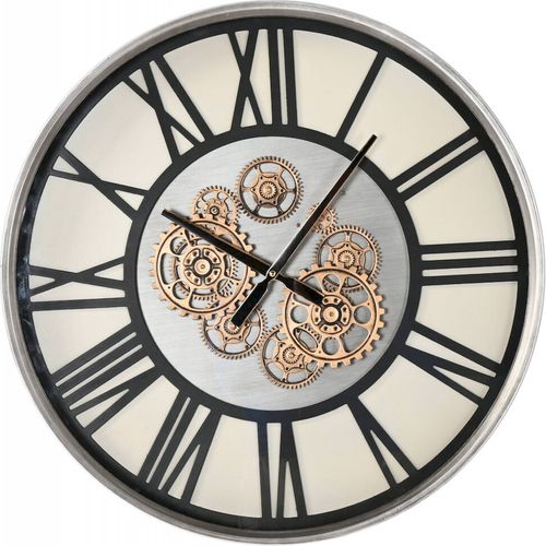 Horloge Murale Chic Et Design En Métal Noir