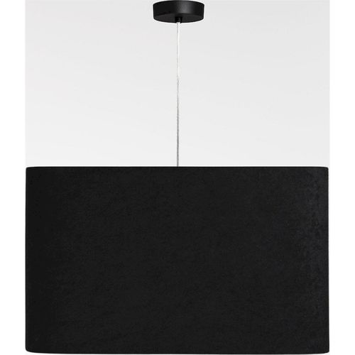 Suspension Chic Textile Noir Et Touche Dorée Hauteur 20 Cm Noir
