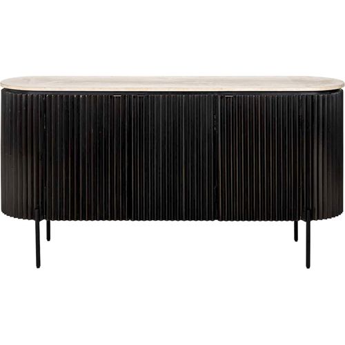 Buffet Élégant Trois Portes Bois Foncé